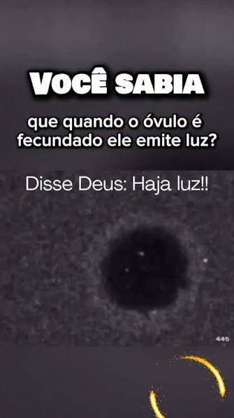 Que coisa mais fascinante ✨, Você já viu esse vídeo? A ciência mostra que, no exato momento em que o óvulo é fecundado, ocorre um pequeno flash de luz um fenômeno real observado em laboratório., E é ...