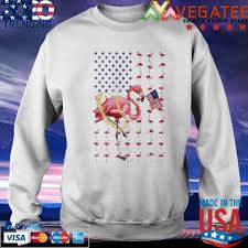Discover 6 flamingo merch designs on dribbble. Flamingo With American Flag 2021 Shirt Hoodie Sweater Long Sleeve And Tank Top