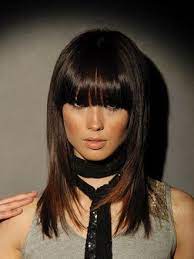 Edgy Mid Length Haircut With Fringe Midlength Haircuts Edgy Hair Long Hair Styles