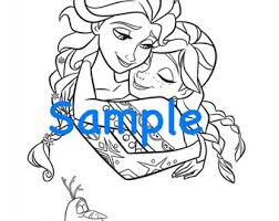 Olaf and sven from disney frozen 2. Elsa Anna Coloring Etsy