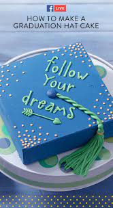 Watch And Learn How To Make An Easy Graduation Cap Cake This Cake Is So Easy To Customize With The Graduation Sheet Cakes Graduation Cap Cake Graduation Cakes