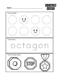 Octagon 2 D Shape Worksheet Trace And Color From Worksheet Teacher Shapes Preschool Shapes Worksheets Shapes Activities