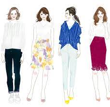 client work スワイプ かんき出版社 顔タイプ診断で見つかる本当に似合う服 骨格診断 ストレートタイプ 同じストレートタイプの骨格でも 大人 子供 直線 曲線 で似合う服が変わってきます 骨っぽさが出ないよう また首から肩のラインに気をつけて描きました