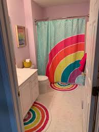 Girls Bathroom In 2020 Girls Bathroom Girl Bathroom Decor Rainbow Bathroom Decor
