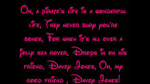 Yo Ho Yo Ho A Pirate S Life For Me Youtube A Pirate S Life Peter Pan Lyrics Hd Youtube