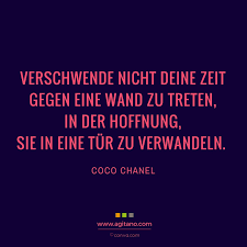 Das brauchst du in deinem kleiderschrank. Coco Chanel Verschwende Nicht Deine Zeit Agitano
