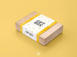 Download Free Craft Paper Gift Box Mockup Psd 2018 On Behance