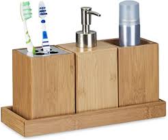 Set of 5 bamboo toothbrush pack, bamboo toothbrush, ecofriendly zero waste plastic free toothbrush, sustainable toothbrush, zero waste gift. Amazon Com Relaxdays Bath Accessory 4 Piece Set Bamboo Toothbrush Holder Soap Dispenser Soap Dish Holder Natural Home Kitchen