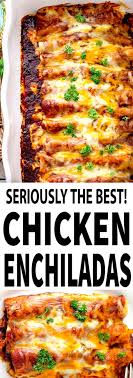 Chicken Enchiladas With Homemade Red Enchilada Sauce In 2020 Red Enchilada Sauce Recipes Chicken Dinner Recipes