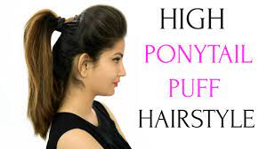 High Ponytail With Puff Hairstyle 5 More Everyday Heatless Hairstyles Hair Puff Heatless Hairstyles Easy Hairstyles Quick