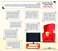 كيف يمكن أن تتناول طعاما صحيا أثناء متابعة التلفاز صحيفةـمكة انفوجرافيك مجتمع Infographic