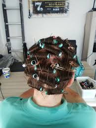 How to find closest hair salon near me you might ask? He Will Get Adjusted To Having His Hair Roller Set Permed Hairstyles Hair Rollers Roller Set