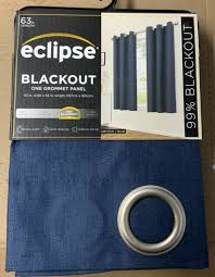 Star curtains stars blackout curtains for kids girls bedroom living room colorful double layer star window curtains, 1 panel (40. Eclipse Dayton Blackout Energy Efficient Curtain Panel 42 X 63 Blue For Sale Online Ebay
