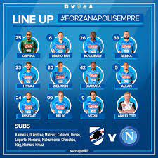 Sampdoria Napoli Le Formazioni Ufficiali Ancelotti Vara Il Turn Over Dentro Diawara E Verdi Ilnapolista