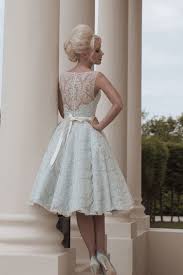 Something Blue Short Wedding Dress Via Inweddingdress Com Weddingdresses Nice Cute Detailed Lo Short Wedding Dress Tea Length Wedding Dress Wedding Dresses