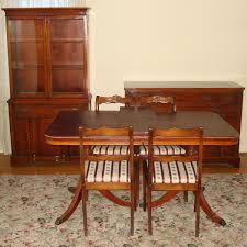 Bernhardt Duncan Phyfe Mahogany Dining Room Set Double Pedestal Table 4 Chairs Bernhardt Dining Room Furniture Wood Dining Room Furniture Dining Room Table Set