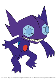 Sableye Is A Bipedal Character From Pokemon It Has Purple Color Body In This Tutorial We Will Draw Sableye From P In 2020 Sableye Pokemon Pokemon Cool Pokemon Cards