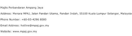 It is administered by the ampang jaya municipal council (mpaj), which is the formal name of the township as well. Majlis Perbandaran Ampang Jaya Address Contact Number Of Majlis Perbandaran Ampang Jaya