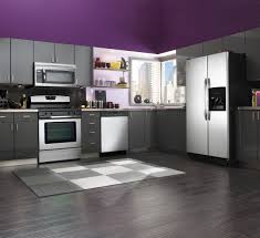 Open Grey Purple Kitchen Decor Purple Kitchen Grey Kitchen Floor