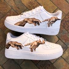 Air Force 1 Creation Of Adam Custom In 2020 Nike Shoes Air Force Hype Shoes Custom Shoes Diy