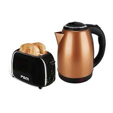 Bouilloire Inox Cuivre 1500w 1 8l Grille Pain 2 Fentes 2 Tranches 700w 6 Positions Achat Vente Grille Pain Toaster Cdiscount