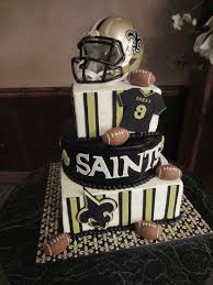 New Orleans Saints Birthday Cakes Thanks To Tami Ladner For Sending Cake Cakes Saints Wedding Sports Themed Cakes New Orleans Saints New Orleans