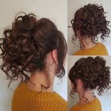 Kim kardashian sure knows how to pull off the cute messy bun hairstyle. 25 Easy To Do Curly Updos For Any Occasion Naturallycurly Com