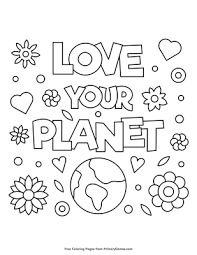The seven continents of the world map are sketched on the earth on the second page. Love Your Planet Coloring Page Free Printable Pdf From Primarygames