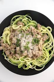 Make the zucchini noodles with the handheld spiralizer. Sausage Alfredo With Zucchini Noodles All Day I Dream About Food