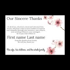 Light teal illustrated lilies funeral thank you card. Card Thanks Death Condolences Flower Rose Free Template Card 2875