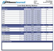 Fitness Journal Weight Training Journal Keep Track Of