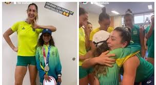Cubano naturalizado brasileiro com o título da superliga; Rayssa Leal E Paparicada Por Jogadoras De Volei Apos Medalha Esportes R7 Olimpiadas