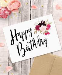 You can print birthday cards at home well in advance or last minutes before going to the birthday parties. Printable Birthday Card For Her Happy Birthday Watercolor Etsy Birthday Card Printable Free Printable Birthday Cards Birthday Cards For Her