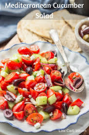 Mediterranean Cucumber Salad Tomato And Cucumber Salad With Kalamata Olives Red Onion And Feta Mediterranean Cucumber Salad Low Carb Salad Cucumber Recipes
