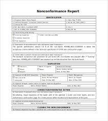 Quality Non Conformance Report Template 6 Professional Templates Report Template Templates Professional Templates