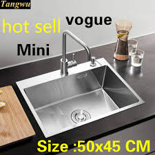Maybe you would like to learn more about one of these? Free Shipping Apartment Kitchen Manual Sink Single Trough Standard Vogue 304 Stainless Steel Mini Hot Sell 50x45 Cm Kitchen Sinks Aliexpress