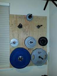 I was more concerned with the weight on the individual pegs, not the overall mounting, as i don't expect to need to have to much weight. I Love Stuff Diy Wall Mounted Weight Plate Storage Plate Storage Diy Home Gym No Equipment Workout