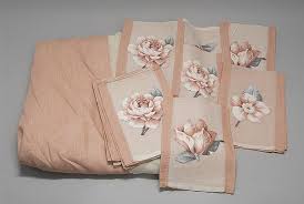 4.4 out of 5 stars 15. Lot French Appliqued Tablecloth And Twelve Matching Cloth Napkins In White And Pale Mauve With Floral Appliques Tablecloth 106 X 72