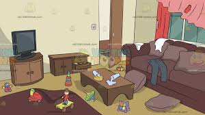 It's an unfinished room that will be the background for a scene in a larger animated story. Messy Living Room Cartoon Background Novocom Top