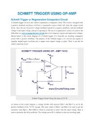 In the initial paragraphs of the tutorial, you will learn zero crossing detector using op amp designed using the popular 741 ic. Schmitt Trigger Using Op Amp Operational Amplifier Electronics