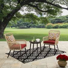 Metal Patio Furniture Set 3 Piece Table And Chairs W Cushion Back Pillow Chatset Conversation Set Patio Patio Furniture Sets Outdoor Patio Set
