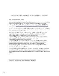 The letter will argue that your manuscript is a good fit for the journal you are submitting it to and highlight your most important findings. Revised Manuscript Cover Letter Sample October 2021