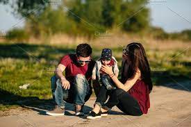 Young Family With A Child On The Nature Sponsored Ad Family Young Countryside Nature Young Family Relaxing Outdoors Young
