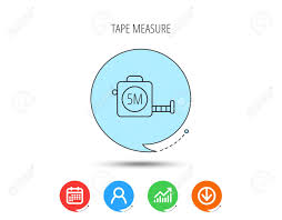 Tape Measurement Icon Roll Ruler Sign Calendar User And Business