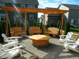 Prepare and mark the area. Backyard Pergola With Swings And Fire Pit Novocom Top