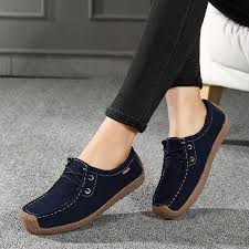 Pinsen Brand Comfortable 2019 Loafers Women Suede Leather Flat Platform Ladies Elegant Shoes Woman Women Casual Shoes Size 35 42 Casual Shoes Women Suede Sneakers Woman Loafers For Women
