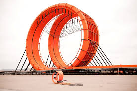 While you can certainly just go buy a hot wheels set , mini gear thinks its more fun to build your own track from scratch. Giant Hot Wheels Track With Double Vertical Loop And Real Race Car Drivers Check Wired