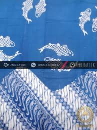 Find craft supplies you'll love. Jual Kain Batik Cap Jogja Motif Ikan Kombinasi Parang Biru Thebatik Co Id