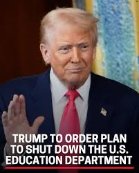 Trump plans to sign an executive order Thursday calling for the shutdown of  the U.S. Education Department. He has derided the department as wasteful  and polluted by liberal ideology. https://tinyurl.com/4crvtb6w