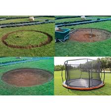 In Ground 13 Round Trampoline With Safety Enclosure Backyard Trampoline Backyard Playground Backyard Play